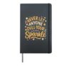 Never Let Anyone Dull Your Sparkle Hardcover Journal, Black