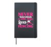 Never Underestimate A Fencing Girl Fencer Hardcover Journal, Black