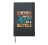 Never Underestimate An Old Guy On A Bicycle, Cycling Quotes Hardcover Journal, Black