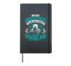 Never underestimate an old man with a fishing rod Angler Hardcover Journal, Black