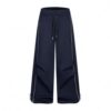 Nev Studio Women's Dance Pants Baggy Wide Leg Parachute Pants Navy Blue
