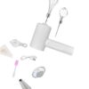 NEWFT Quiet Operations Electric Mixer Set with Removable, White