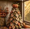 Newmemo DIY Fall Quilted Fabric Tree Kit DIY Quilted Christmas Tree Kit