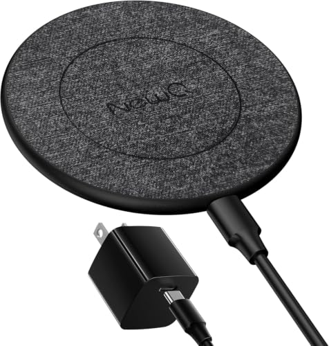 NewQ Wireless Charger, 15W Max Wireless Charging Pad for iPhone 17 16 15 14 13 12 11Mini/SE/Pro/Max/Plus, Samsung Galaxy S23/S22/S21/S20/S10/S9/S8/S7/Note20/10/9/8, Air Pods/Pro/Galaxy Buds/+,1 Packs
