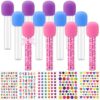 Newtay Microphone Candy Tubes 10", 12 Set, Purple, Pink, Blue