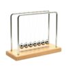 Newtons Cradle Balance Pendulum Balls, Swinging Kinetic Balls with Beech Base, Science Physics Educational Learning Tool, Office Home Creative Decoration, Stress Relief Fidget Desk Toy (Large)