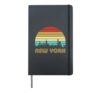 New York City State Retro Vintage NY Skyline NYC Lover Gift Hardcover Journal, Black