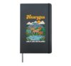 Nicaragua Land Of Lakes And Volcanoes Retro Poster Hardcover Journal, Black