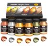 Nicpro 12 Colors Metallic Acrylic Paint, 1oz/30ml