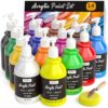 Nicpro 24 Colors Acrylic Paint Set (10oz/300ml)