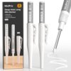 Nicpro 2PCS Long Nib Marker Pen, 30mm Fine Tip White Paint Marker for Metal