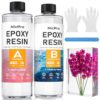 Nicpro 32OZ Crystal Clear Epoxy Resin Kit, High Gloss Resin Supplies