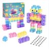 NIDNAD 62PCS Sensory Soft Building Blocks for Toddlers, Montessori DIY STEM Stacking Toys, Squeezable Educational Construction Set for Kids Ages 3+, Creative Learning Toy for Boys Girls