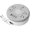 Night Light Power Strip with USB C Ports, 4 US Plugs, 3 Type C and 1 USB A Ports, Rotatable Storage, 9.2 ft Cord, Wall Mountable Travel Outlet Adapter for Home and Office