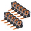 NineLeaf 10 Pack Permanent Industrial Black on Orange Vinyl Label Tape Compatible for DYMO 18436 19mm(3/4") x5.5m(18ft) use in Rhino 5200 4200 5000 6000 3M PL200 PL300 ILP 219 Label Maker