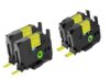 NineLeaf 2PK Black on Yellow Heat Shrink Tubes for Brother Ptouch HSe641 HSE621 for P-Touch PT1180 PTD400 PTD600 Label Maker