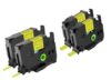 NineLeaf 2PK Black on Yellow Heat Shrink Tubes for Brother Ptouch HSe641 HSE611 for P-Touch PT1180 PTD400 PTD600 Label Maker