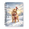 Ninety3POD Hello Winter Cocker Spaniel Welcome Frosty Morning with Cardinal Bird Spiral Bound Journal Cockers Dog Lover Gifts 5x7in Spiral Notebook 22010