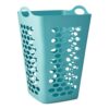 NINTVSX Flexible Square Teal Plastic Laundry Hamper