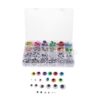 Nishiyuenyi 1680 Pieces Googly Eyes Self Wiggle Eyes Craft Stickers Doll Eyes Resin Mixed Sizes with Storage Box Suitable for School Art DIY