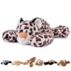 Niuniu Daddy Weighted Stuffed Animal, 20 in 3.3 lbs Leopard Huggable Plush