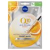 NIVEA Q10 Energy Facial Sheet Mask with Coenzyme Q10 and Vitamin C, Intensive Hydrating Face Mask for Tired Looking Skin, Nourishing Moisturizing Skincare Treatment, Single Use 10 Minute Face Mask
