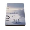 NLLZZ A5 Refillable Notebook, Leather 6 Ring Loose Leaf Notebook, 90 Sheets