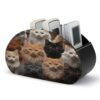 NLLZZ Cat Collection PU Leather Remote Control Holder with 5 Compartments