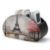 NLLZZ Eiffel Tower PU Leather Remote Control Holder with 5 Compartments
