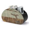 NLLZZ Greyhound PU Leather Remote Control Holder with 5 Compartments
