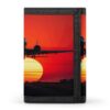 NLLZZ Romantic Red Sunset Plane Trifold Wallet for Men with 8 Card Slots