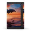 NLLZZ Sunset Dolphin Trifold Wallet for Men with 8 Card Slots