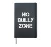 No Bully Zone Anti-Bullying Awareness T-Shirt Hardcover Journal, Black
