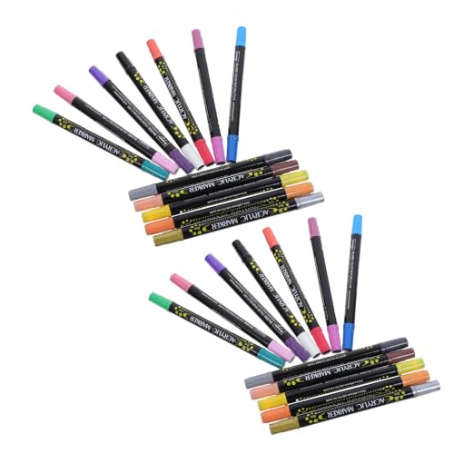NOLITOY 12pcs Water Based Dual Tip Coloring Markers Set 24 Colors