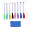 NOLITOY 8pcs Dry Erase Markers with Board Eraser for White Board, Vivid and Lasting Colors, Quick-drying Formula, Smooth Writing, Effortless Erasing, for Classroom and Office Random Color