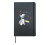 Non-Binary Flag Dalmatian Dog NB Pride Month LGBTQ Ally LGBT Hardcover Journal, Black