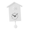 NonMiFyR Clock Cuckoo Tell Time Bedside Clock Kids Gifts Home Bedroom Kitchen, White, 15x9x25cm
