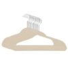 Non Slip Velvet Clothing Hangers, 10 Pack, Ivory