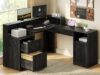 NORDEVERRA 60" L Shaped Desk with Lift-Top and Power Outlet,Grey