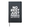 No Rest Just Progress Good Better Best Motto Hardcover Journal, Black