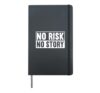 No Risk No Story Inspirational Message Hardcover Journal, Black
