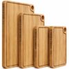 NORVETA 4 PCS Ingredient-Specific Wooden Cutting Boards for Kitchen