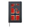 Norway Football 26 Fan Pride Supporter Design Graphic Hardcover Journal, Black