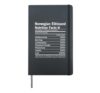 Norwegian Elkhound Nutrition Facts Funny Dog Hardcover Journal, Black