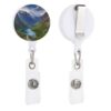 Norwegian Fjords Sturdy Badge Reel, ID Badge Holder Clip
