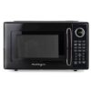 Nostalgia Retro Microwave Oven - 1.1 Cu Ft, 1000-Watt Countertop Size with Glass Turntable, Child Safety Lock, 8 Auto-Cook Programs, Digital Clock - Black