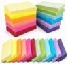 NOTEZMATE 3 x 5 in Sticky Notes Large,12 Pack(100 Sheets/Pad) Super Sticking Power Memo Pads,12 Bright Colorful Self-Stick Pads, 2X The Sticking Power Easy to Post for Office, Notebook & Daily Life