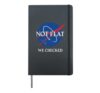 Not Flat We Checked Funny Saying Earth Meme Men Women Kids Hardcover Journal, Black