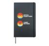 Notice Everything Carry Nothing Retro Life Motivation Hardcover Journal, Black