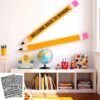 Novabright 2 Pcs 35.8 Inch Giant Pencil Classroom Decor with Letter, Number